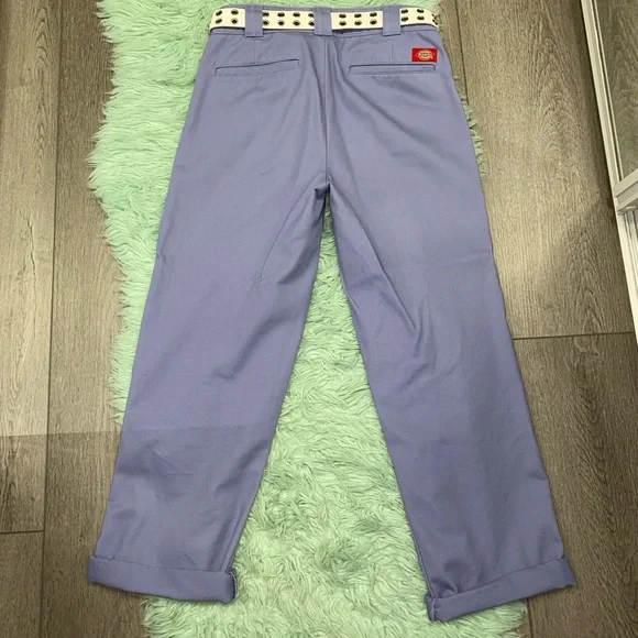 Women’s Chambray DICKIES Crop Roll Hem Work Pants Like New - Picture 11 of 14